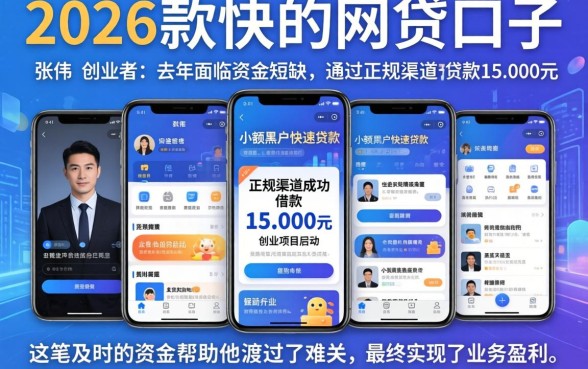 2026年下款快的网贷口子,详尽说明5个手机小额黑户快速贷款app
