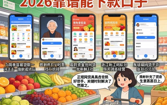 2026年靠谱能下款的口子，陈列5个简单容易贷款app