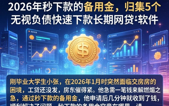 2026年秒下款的备用金,归集5个无视负债快速下款长期网贷的软件