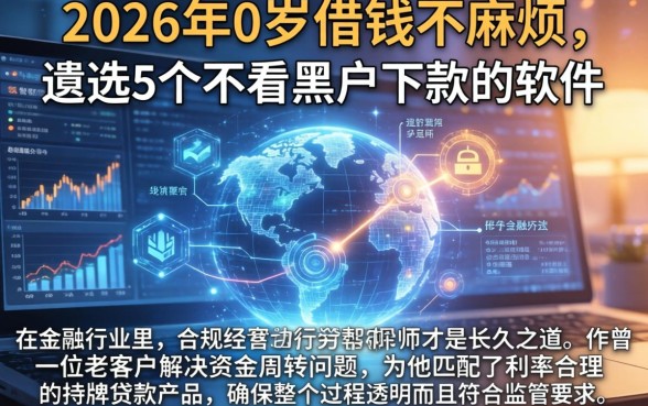 2026年0岁借钱不麻烦，遴选5个不看黑户下款的软件