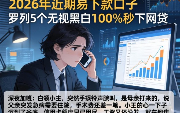 2026年近期易下款的口子,罗列5个无视黑白100%秒下网贷