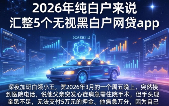 2026年对于纯白户来说，汇整5个无视黑白户网贷app