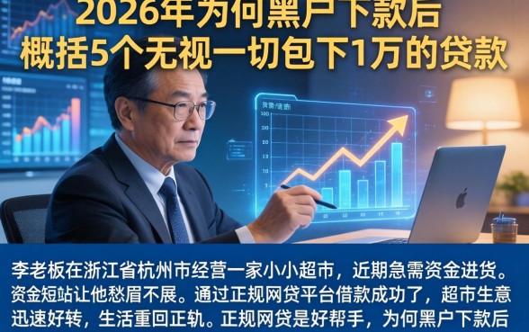 2026年为何黑户下款后,概括5个无视一切包下1万的贷款