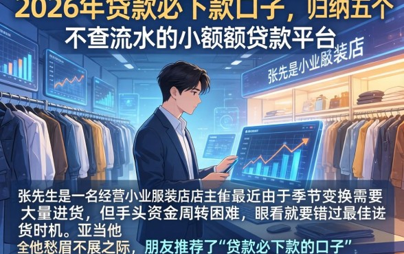 2026年贷款必下款的口子，归纳五个不查流水的小额度贷款平台