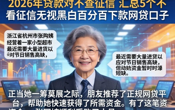 2026年贷款时不查征信,汇总5个不看征信无视黑白百分百下款网贷口子