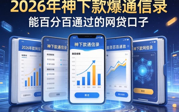 2026年神下款爆通讯录，陈列五个能百分百通过的网贷口子