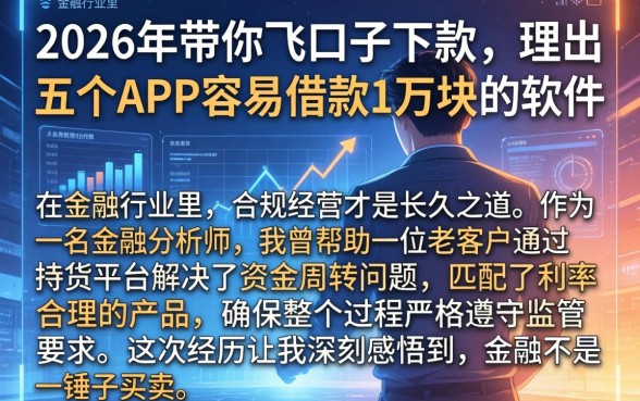 2026年带你飞口子下款,理出五个APP容易借款1万块的软件