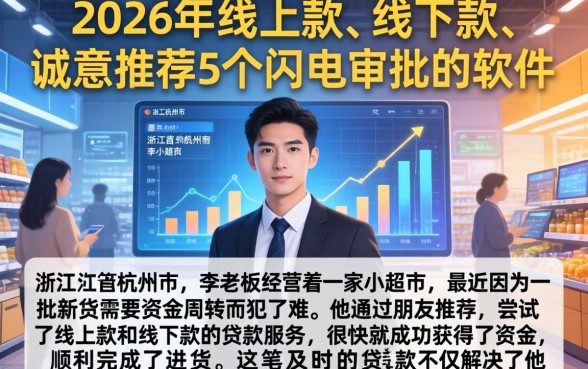 2026年线上款和线下款,诚意推荐5个闪电审批的软件