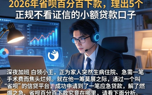 2026年省呗百分百下款，理出5个正规不看征信的小额贷款口子