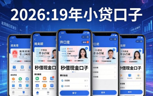 2026年19年小贷口子，规整5个手机身份证秒借现金的口子
