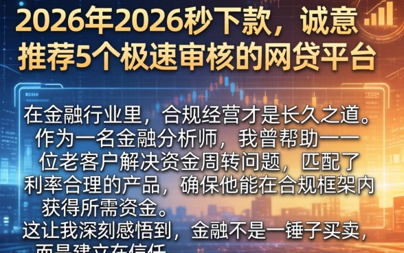 2026年2026秒下款,诚意推荐5个极速审核的网贷平台