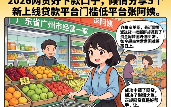 2026年网贷好下款的口子，倾情分享5个新上线贷款平台门槛低平台