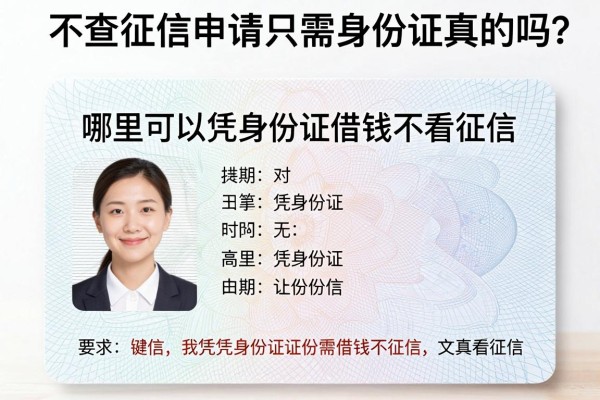 不查征信申请只需身份证真的吗？哪里可以凭身份证借钱不看征信
