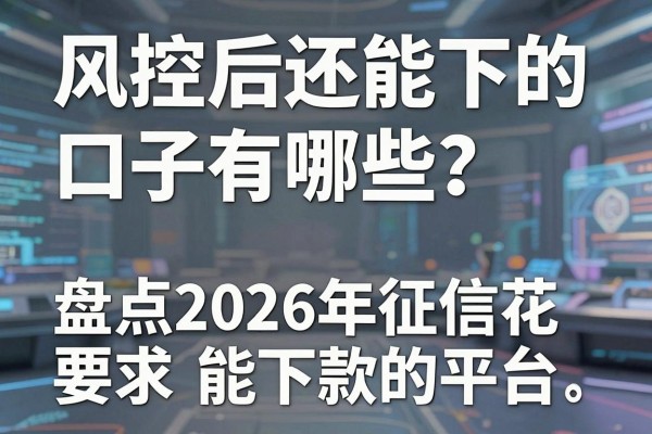 风控后还能下的口子有哪些?盘点2026年征信花也能下款的平台
