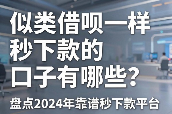 似类借呗一样秒下款的口子有哪些?盘点2024年靠谱秒下款平台