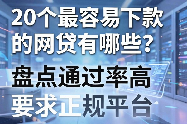 20个最容易下款的网贷有哪些？盘点通过率高的正规平台