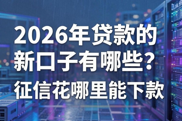 2026年贷款的新口子有哪些？征信花哪里能下款？