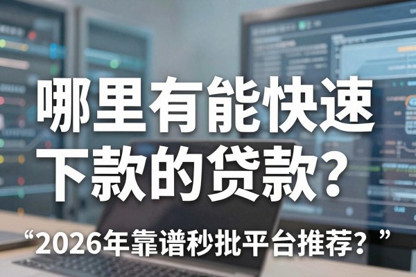 哪里有能快速下款的贷款？2026年靠谱秒批平台推荐