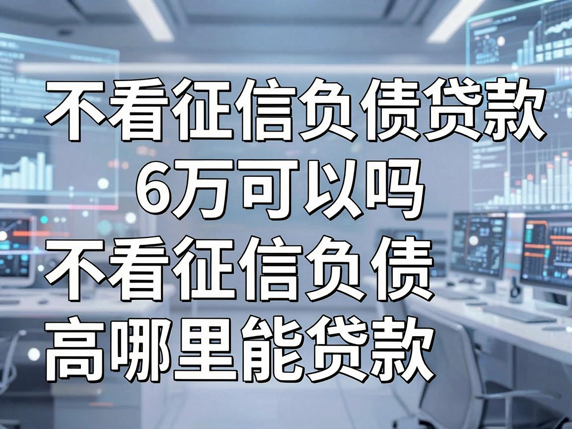不看征信负债贷款6万可以吗?不看征信负债高哪里能贷款