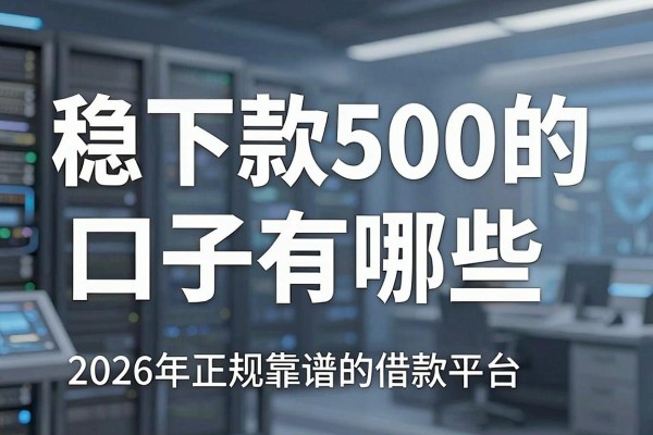 稳下款500的口子有哪些，2026年正规靠谱的借款平台推荐