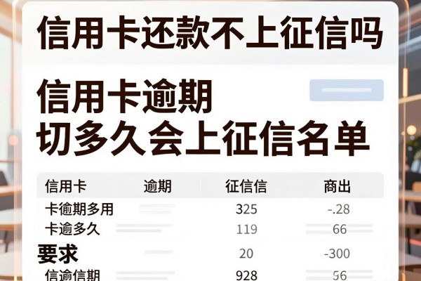 信用卡还款不上征信吗,信用卡逾期多久会上征信名单