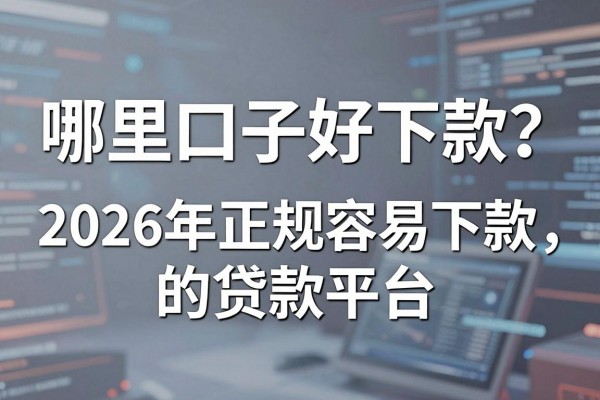 哪里口子好下款？2026年正规容易下款的贷款平台推荐