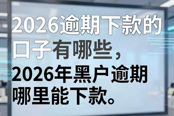 2026逾期下款的口子有哪些，2026年黑户逾期哪里能下款
