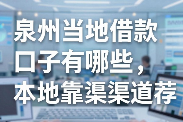 泉州当地借款口子有哪些,泉州本地靠谱的贷款渠道推荐