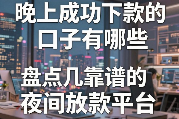 晚上成功下款的口子有哪些，盘点几个靠谱的夜间放款平台