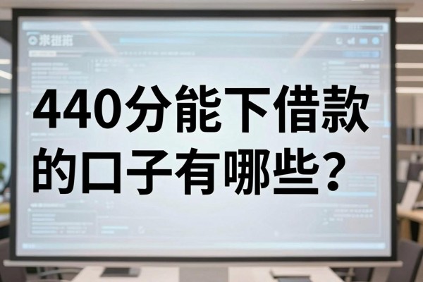 440分能下借款的口子有哪些？低分借款容易下款的平台推荐
