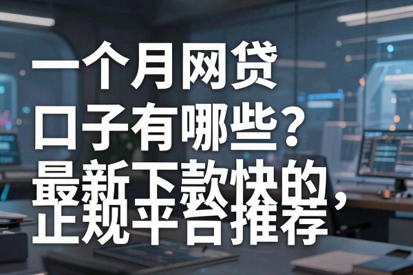 一个月网贷口子有哪些?最新下款快的正规平台推荐