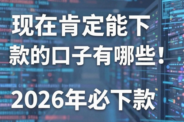 现在肯定能下款的口子有哪些,2026年必下款的正规平台推荐