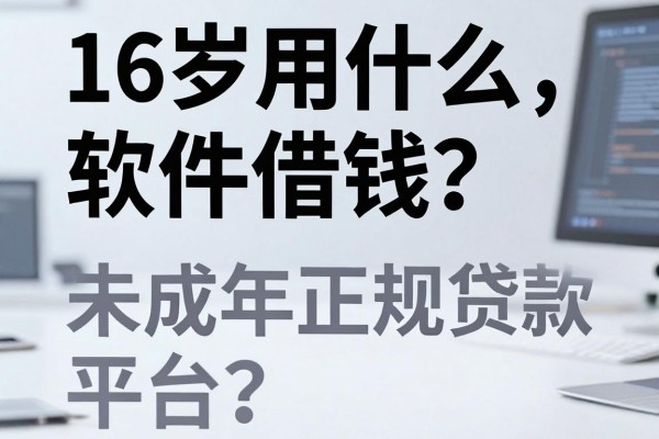 16岁用什么软件借钱？未成年正规贷款平台推荐