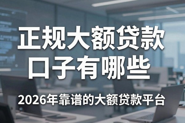正规大额贷款口子有哪些,2026年靠谱的大额贷款平台推荐