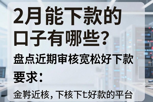 2月能下款的口子有哪些?盘点近期审核宽松好下款的平台