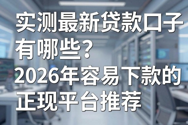 实测最新贷款口子有哪些?2026年容易下款的正规平台推荐