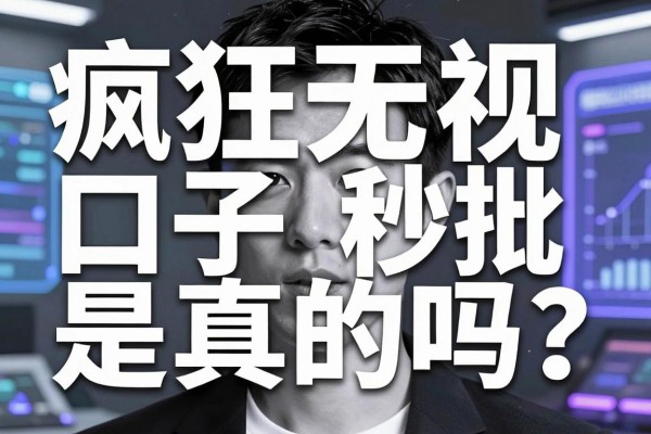 疯狂无视黑白口子秒批是真的吗?揭秘无视黑白秒下款的口子