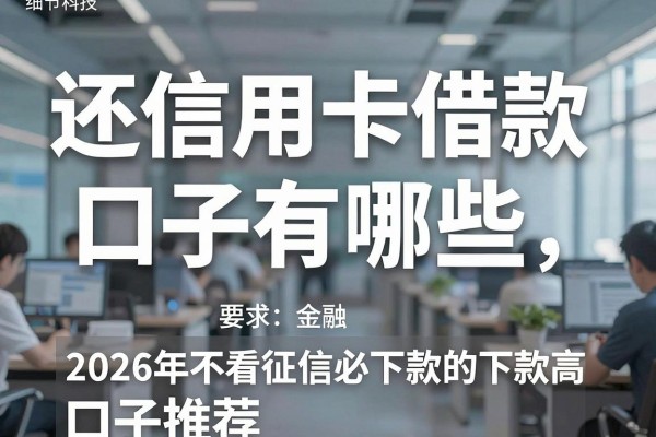 还信用卡借款口子有哪些,2026年不看征信必下款的口子推荐
