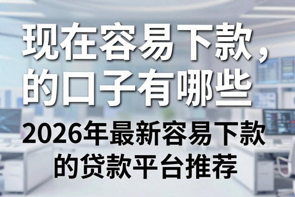 现在容易下款的口子有哪些，2026年最新容易下款的贷款平台推荐