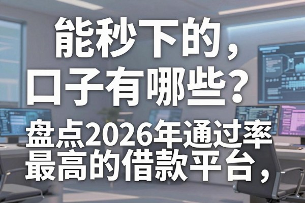 能秒下的口子有哪些？盘点2026年通过率最高的借款平台