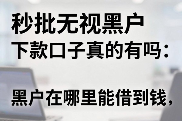 秒批无视黑户下款口子真的有吗，黑户在哪里能借到钱