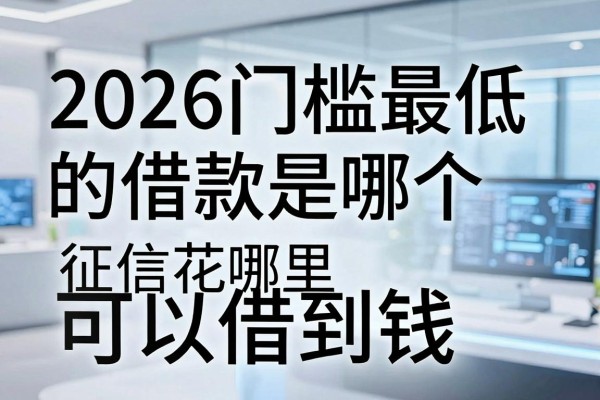 2026门槛最低的借款是哪个，征信花哪里可以借到钱