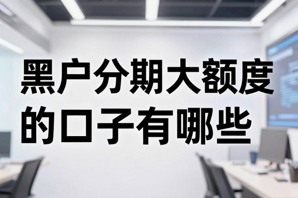黑户分期大额度的口子有哪些，征信黑户哪里能贷大额？