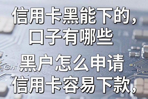 信用卡黑能下的口子有哪些,黑户怎么申请信用卡容易下款