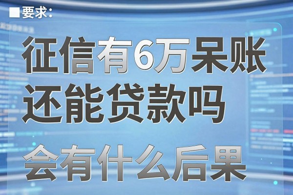 征信有6万呆账还能贷款吗，呆账6万不处理会有什么后果