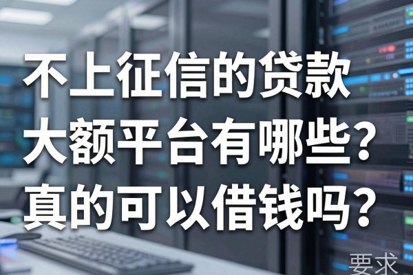 不上征信的贷款大额平台有哪些?真的可以借钱吗?