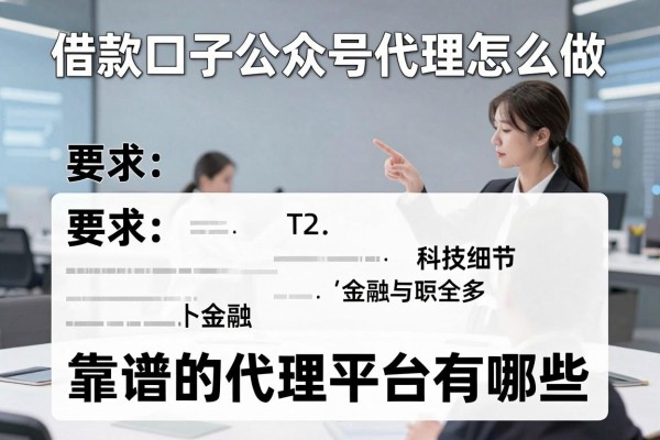 借款口子公众号代理怎么做，靠谱的代理平台有哪些