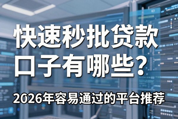 快速秒批贷款口子有哪些？2026年容易通过的平台推荐