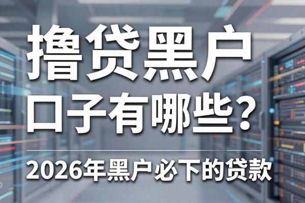 撸贷黑户口子有哪些？2026年黑户必下的贷款口子推荐