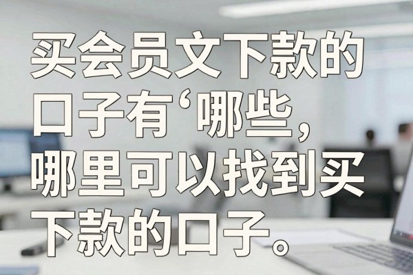 买会员文下款的口子有哪些，哪里可以找到买会员文下款的口子？